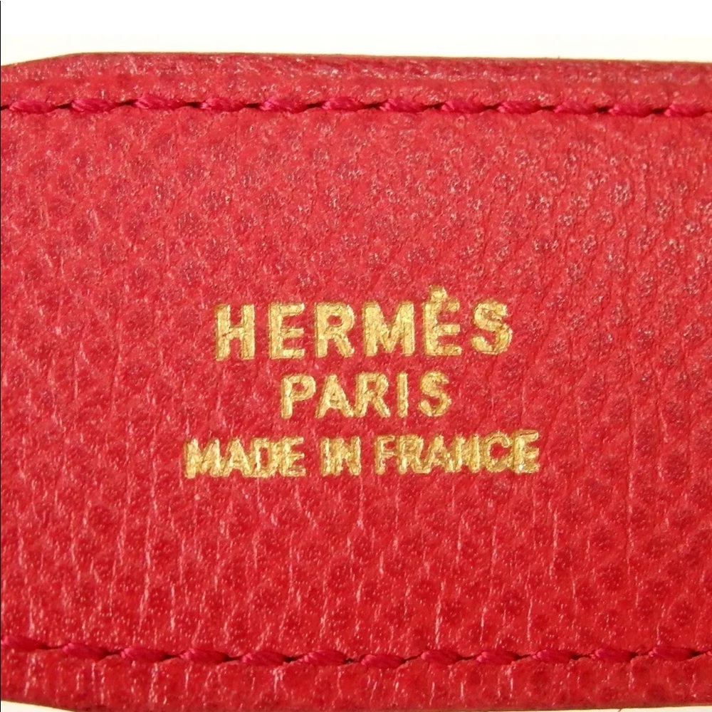 Hermès elephant reversible red and black belt - Picture 7 of 10